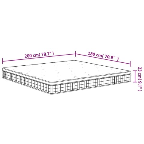  Materac bonellowy, twardość średnia, 180x200 cm