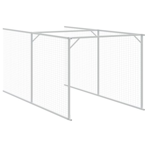  Buda dla psa, z dachem, antracytowa, 117x405x123 cm, stal