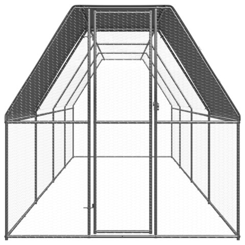  Klatka zewnętrzna dla kurcząt, 2x8x2 m, stal galwanizowana