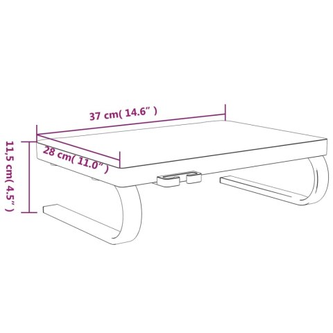  Podstawka pod monitor, czarna, 37x28x11,5 cm