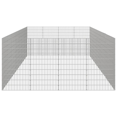  Kojec dla zwierząt, 24 panele, 54x100 cm, galwanizowane żelazo