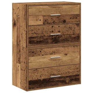  Szafki z 2 szufladami, 2 szt., stare drewno, 60x31x40 cm
