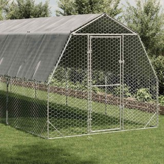  Kurnik z dachem 2,5x8x2,25 m Stal ocynkowana