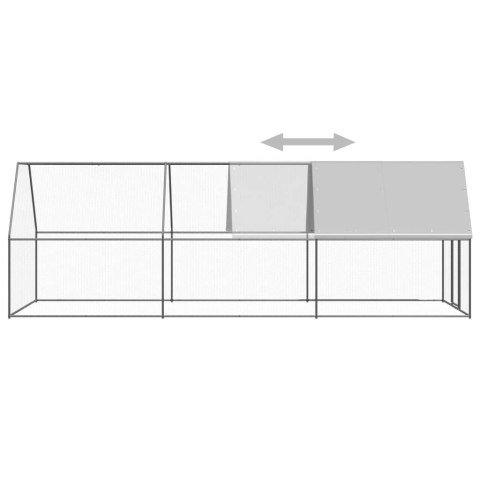  Klatka zewnętrzna dla kurcząt, 2x6x2 m, stal galwanizowana