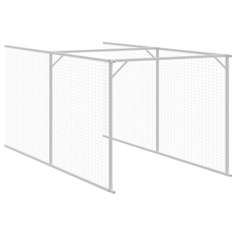  Buda dla psa, z dachem, antracytowa, 117x609x123 cm, stal