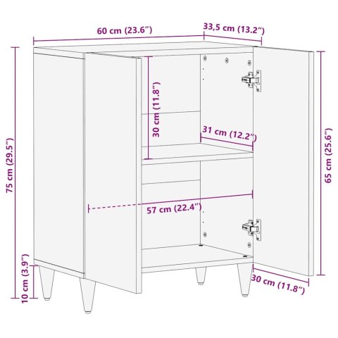  Komoda 60x33,5x75 cm Drewno lite Mango