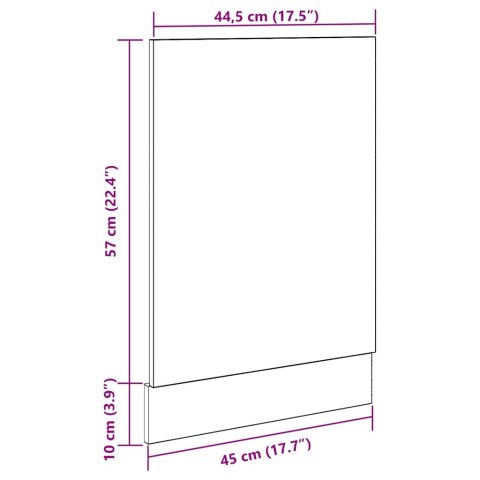  Panel do zabudowy zmywarki, stare drewno, 45x3x67 cm