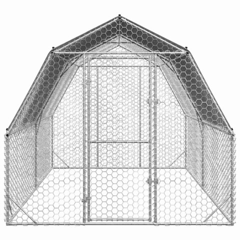  Kurnik z dachem 2,5x4x2,25 m Stal ocynkowana