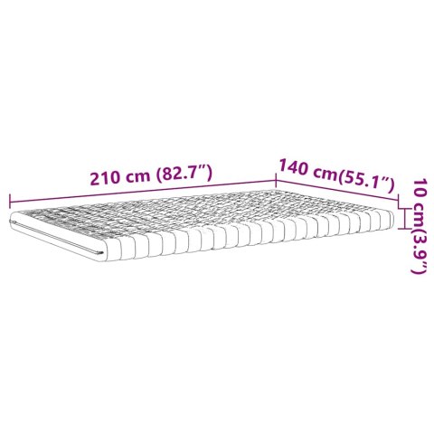  Materac piankowy, biały 140x210 cm, 7-strefowy, twardość 20 ILD