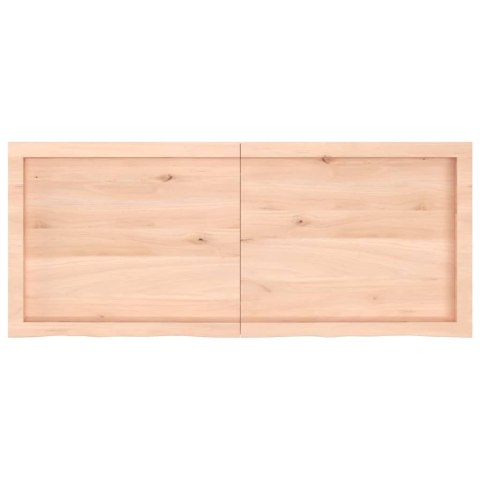  Półka, 120x50x(2-6) cm, surowe lite drewno dębowe