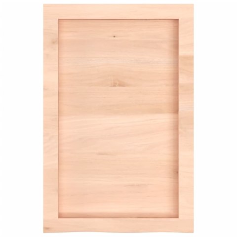  Półka, 40x60x(2-4) cm, surowe lite drewno dębowe