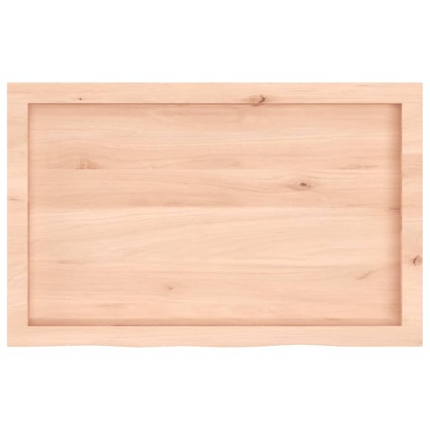  Półka, 80x50x(2-4) cm, surowe lite drewno dębowe