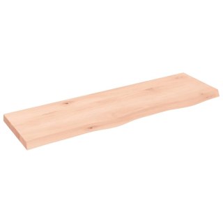  Półka, 100x30x(2-4) cm, surowe lite drewno dębowe