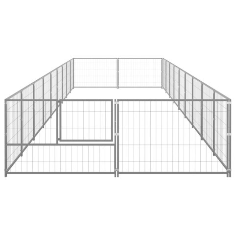  Kojec dla psa, srebrny, 18 m², stalowy