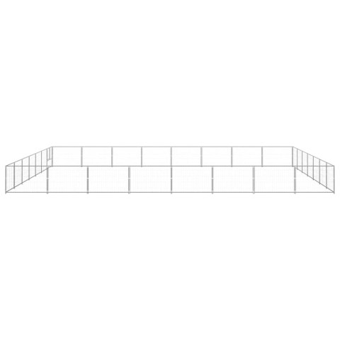  Kojec dla psa, srebrny, 56 m², stalowy