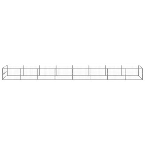  Kojec dla psa, srebrny, 8 m², stalowy