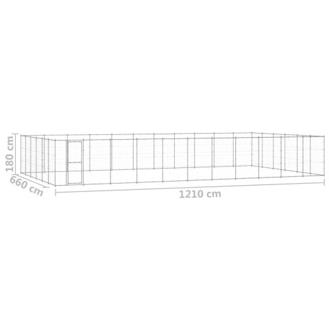  Kojec zewnętrzny dla psa, stal galwanizowana, 79,86 m²