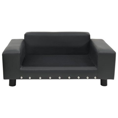  Sofa dla psa, ciemnoszara, 81x43x31 cm, plusz i sztuczna skóra