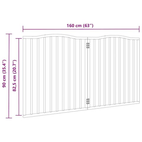  Składana bramka zabezpieczająca dla psa, 2 panele, biała, 160cm