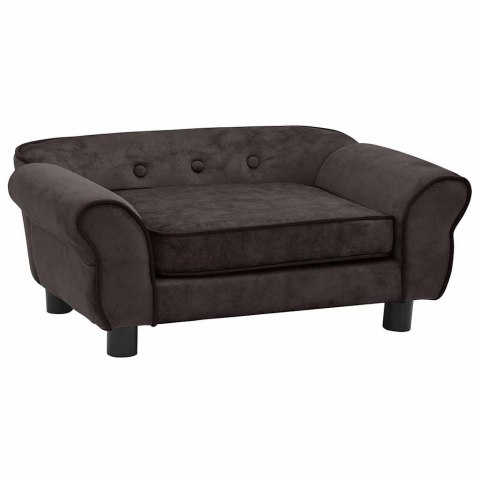  Sofa dla psa, brązowa, 72x45x30 cm, pluszowa