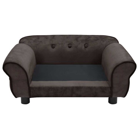  Sofa dla psa, brązowa, 72x45x30 cm, pluszowa