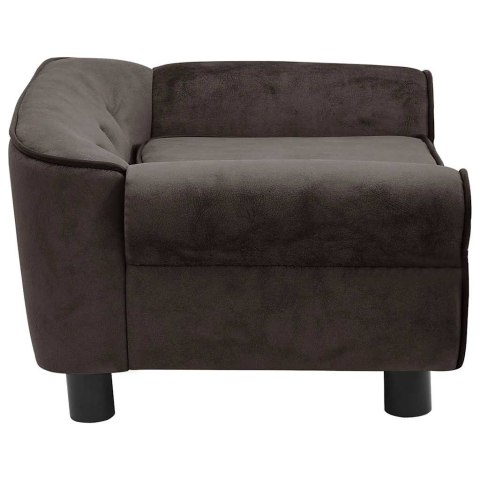  Sofa dla psa, brązowa, 72x45x30 cm, pluszowa