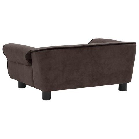  Sofa dla psa, brązowa, 72x45x30 cm, pluszowa