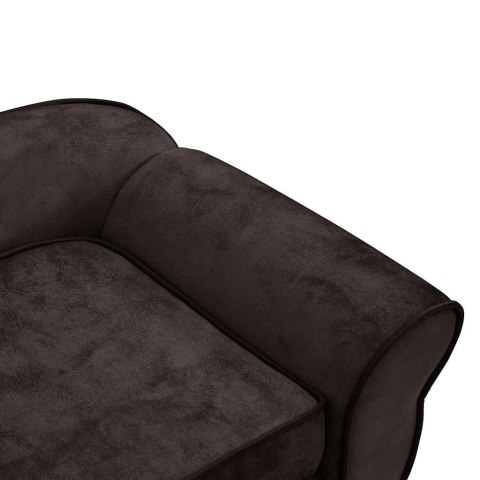  Sofa dla psa, brązowa, 72x45x30 cm, pluszowa