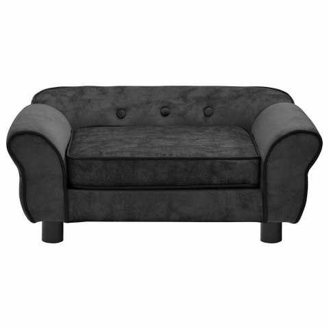  Sofa dla psa, ciemnoszara, 72x45x30 cm, pluszowa