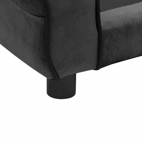  Sofa dla psa, ciemnoszara, 72x45x30 cm, pluszowa