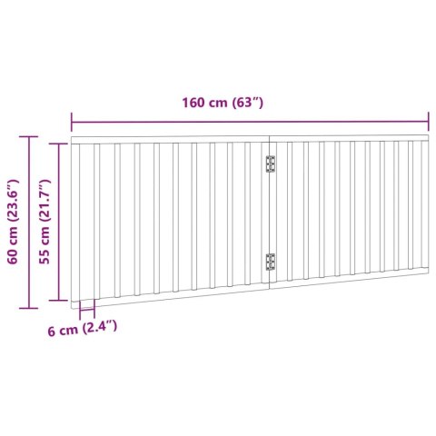  Składana bramka zabezpieczająca dla psa, 2 panele, biała, 160cm