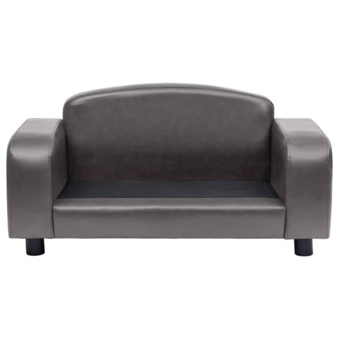  Sofa dla psa, szara, 80x50x40 cm, sztuczna skóra