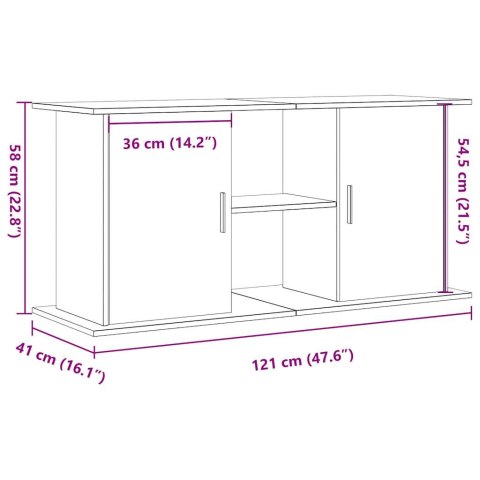  Szafka pod akwarium, stare drewno, 121x41x58 cm