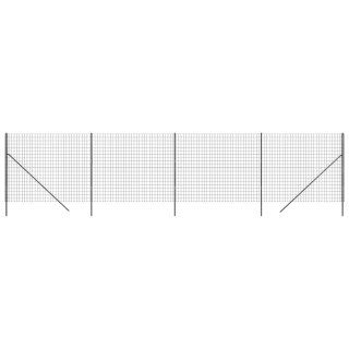  Ogrodzenie z siatki drucianej, antracytowe, 1,6x10 m