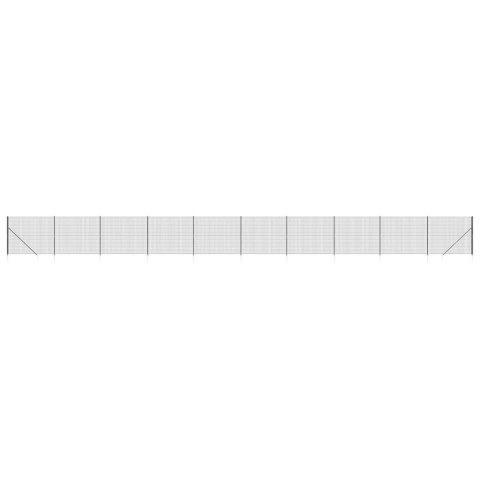  Ogrodzenie z siatki, z kotwami, antracytowe, 1,6x25 m