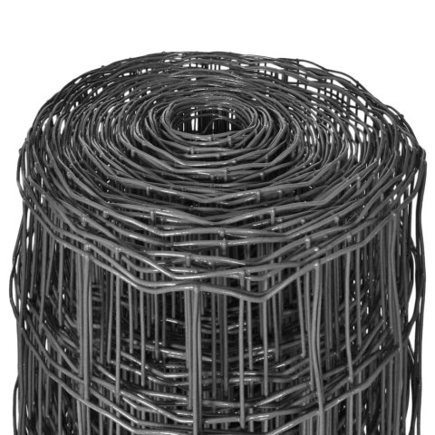  Euro ogrodzenie, stalowe, 25 x 0,8 m, szare