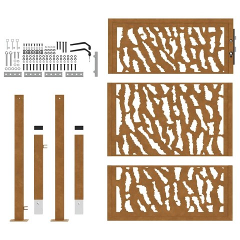 Brama ogrodowa 105x130 cm Stal nierdzewna Wzór śladu