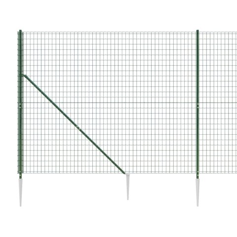  Ogrodzenie z siatki, z kotwami, zielone, 1,8x25 m