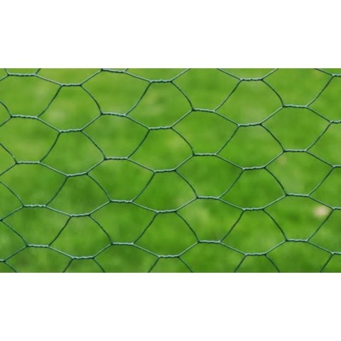  Ogrodzenie z siatki, pokryte PVC, 25x0,5 m, zielone