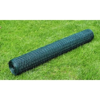  Ogrodzenie z siatki, pokryte PVC, 25x0,75 m, czerwone