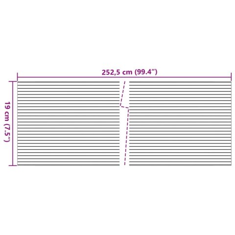  Osłony na ogrodzenie, 10 szt., 252,5x19 cm, jasnoszare, PVC