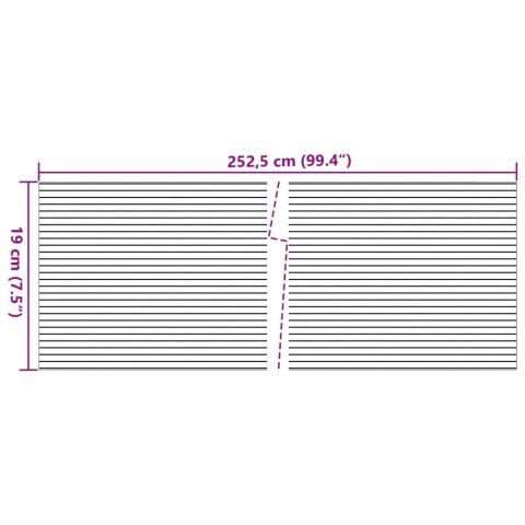  Osłony na ogrodzenie, 10 szt., 252,5x19 cm, szare, PVC