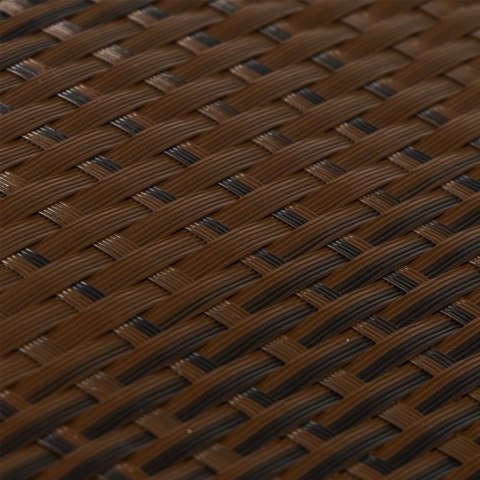  Parawany balkonowe, 5 szt., brązowo-czarne, 255x19cm, rattan PE