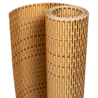  Parawany balkonowe, 5 szt., jasnobrązowe, 255x19 cm, rattan PE