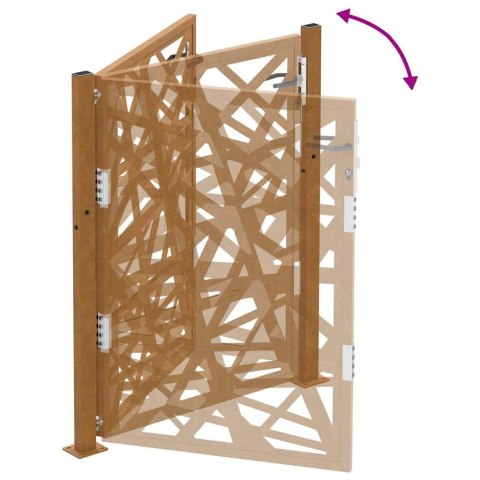  Brama ogrodowa 105x130 cm Stal nierdzewna Lekka konstrukcja