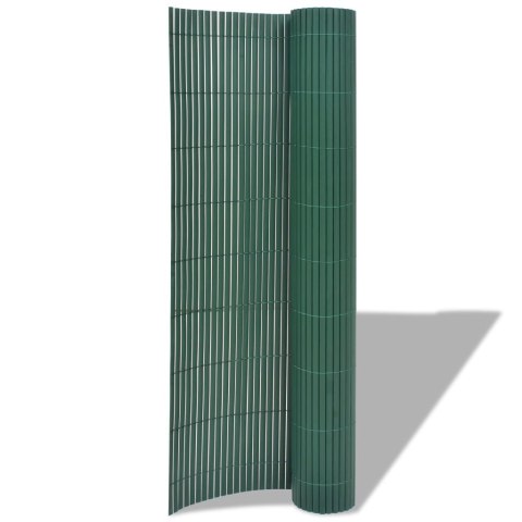  Dwustronne ogrodzenie ogrodowe, PVC, 90x500 cm, zielone