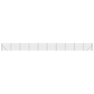  Ogrodzenie z siatki, ze stopami słupków, antracytowe, 2,2x25 m