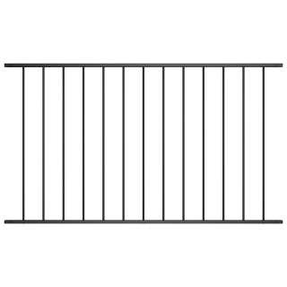  Panel ogrodzeniowy, kryta proszkowo stal, 1,7x1,25 m, czarny