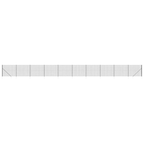  Ogrodzenie z siatki, z kotwami, antracytowe, 2,2x25 m