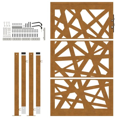 Brama ogrodowa 105x155 cm Stal nierdzewna Lekka konstrukcja